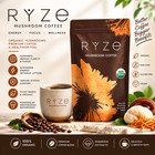 New 4-pack Organic Ryze Mushroom Coffee  30 Servings bag  Instant  Free Shipping