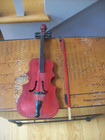 Antique Handcrafted Wooden Violin Display Piece Great Piece