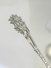 Cornflower Flower Bernie Germany 800 Silver Demitasse Souvenir Spoon 3 8 