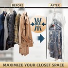 Hanging Vacuum Storage Sealer Bags Space Saver Bag For Clothing  Suits And