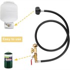 1lb To 20lb Propane Refill Adapter Extension Hose With Gauge On-off Control 40  