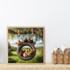 Chicken Coop Tire Diamond Art Kit Of Adult Diamond Painting14x14in