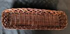 Vintage Brown Wicker Bread Breadstick Long Rectangular Basket 14 5 