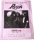 Poison Concert Flyer  feb 15  1986 - Chuck Landis  Country Club Pink 