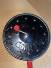 Vtg E-z Tin Metal Corn Popper Hand Crank Red Handle Popcorn Stovetop Campfire