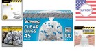 Compliant 45 Gallon Clear Trash Bags - 100 Count  Industrial Strength  Usa Made