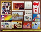 Worldwide Stamp Sheets  Lot Of 50 Vintage Foreign Commemorative Stamps Mixed Art