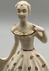 Vintage Art Deco Lady Porcelain Figure With 22 Kt Trim