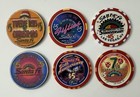 Lot Of 6 Vintage Santa Fe Hotel Casino  5 Chips Las Vegas Nv Nevada Anniversary