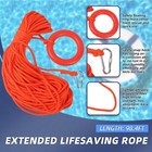 20  Foam Life Preserver Ring With 98 4ft Rope For Pool   Boat Safety