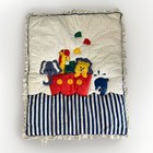 Vtg 80   s Baby Infant Noah   s Ark Rainbow Crib Bedding Comforter Valance 6 Pc Set