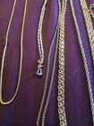 Lot Of 9 Vintage Chains  Gold-tone Silver-tone Mixed Styles