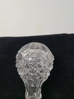 Vintage Clear Glass Decanter Bottle Top Stopper Round Faceted  4 1 2  X 2 1 8 