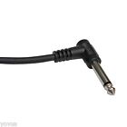 Black 6ft Foot 1 4 To 1 4 Right Angle Shielded Instrument Audio Patch Cable Cord