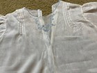 Antique Victorian Baby Girl Christening Baptismal Gown Dress Batiste Embroidery
