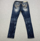 Rock Revival Jeans Womens 28 Medium Wash Betty Straight Embellished Denim