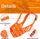 Pitbull Dog Muzzle Basket Anti Bite Adjustable Breathable Training Guard Orange