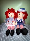 Aurora World Inc  Handmade Raggedy Ann And Andy Classic Plush Doll