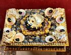 Hand Made Shell Art Trinket Box Seashell Sailors Valentine