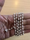 Sterling Silver Japa Jaap Mala Rosary 108 3 Beads 34 Inch 18 Grams Free Ship