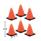  6-count Molded Candles  Cone-shaped Under Construction - 