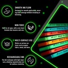 8 Colors Glow In The Dark Markers     2mm Round Tip Neon Fluorescent Paint Pens 