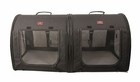 One For Pets Portable 2-in-1 Double Pet Kennel shelter  Fabric  Black 20x20x39