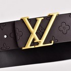 Letter Black Leather Belt Stylish Versatility Business Casual Jeans Suit Fashion