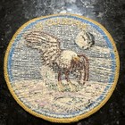Vtg Nasa Embroidered Patch 4 x4  Round Apollo 11 Moon Mission Free Shipping 