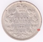 1902h Canada 5 Cents Small H - Vg f - Scratches Lot 18724