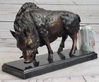 Hot Cast Wild Pig Boar Farm Bronze Animal Sculpture Statue Figurine Art Figurine