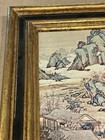 Vintage Framed Lithograph Of Traditional Chinese Landscape    shan Shui    8 75x6 75