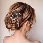 Bride Wedding Crystal Hair Pins Flower Bridal Hair Pieces Wedding Hair Accessori