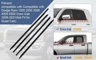 Weatherstrip Window Molding Trim Seal Belt Compatible With 2009-2023 Dodge Ram