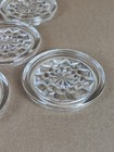 Vintage Set Of 6 Fostoria American Glass Drink Coasters Cubist Rare