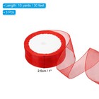 3pcs 10yard Sheer Organza Ribbon Decoration Gift Bow Craft Red