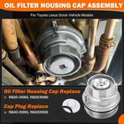 15620-31060 Oil Filter Housing Cap Assembly For Toyota Tundra Rav4 Silver 