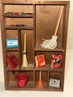 Doll House Size Miniature Kitchen Country Store W  Wooden Display Decor Vintage