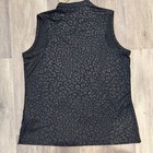 Nike Womens Dri-fit Victory Golf Polo Sleeveless Black Animal Print S