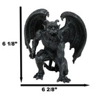 Winged Horned Devil Gargoyle Statue 6 25  Tall Notre Dame Evil Warden Gargoyle