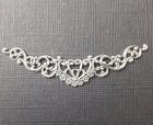 13224         Matte Silver Oxidized Victorian Swag Filigree Jewelry Finding