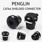 New 2pack Rj45 Shielded Panel Mount Coupler  Ethernet Lan Pass Through Connector