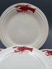 Lobster Plates Set 4 Vintage Czechoslovakia  Red Lobster  Seafood 6 5 Inches