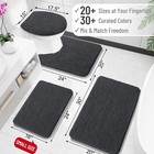 Olanly Bathroom Rugs 30x20  Extra Soft Absorbent Chenille Bath Rugs  Rubber Back