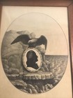 E b   E c  Kellogg 1844 Lithograph George Washington Cameo eagle Perched Framed