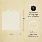 Graphic45 Square Ivory Tag Album  9  Tags   Binder Ring Scrapbooking 4501282