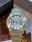 Rare 2009 Harley Davidson Bulova Chronograph Watch  logo Rotates  Steel New Batt