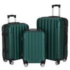 20  24  28  Luggage Travel Set Abs Trolley Hard Shell Suitcase W tsa Lock Green