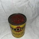 Pennzoil 1qt Empty Metal Early Vintage Motor Oil Can