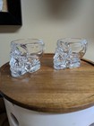 Pair Crystal Head Vodka Shot Glass 1 Oz Clear
